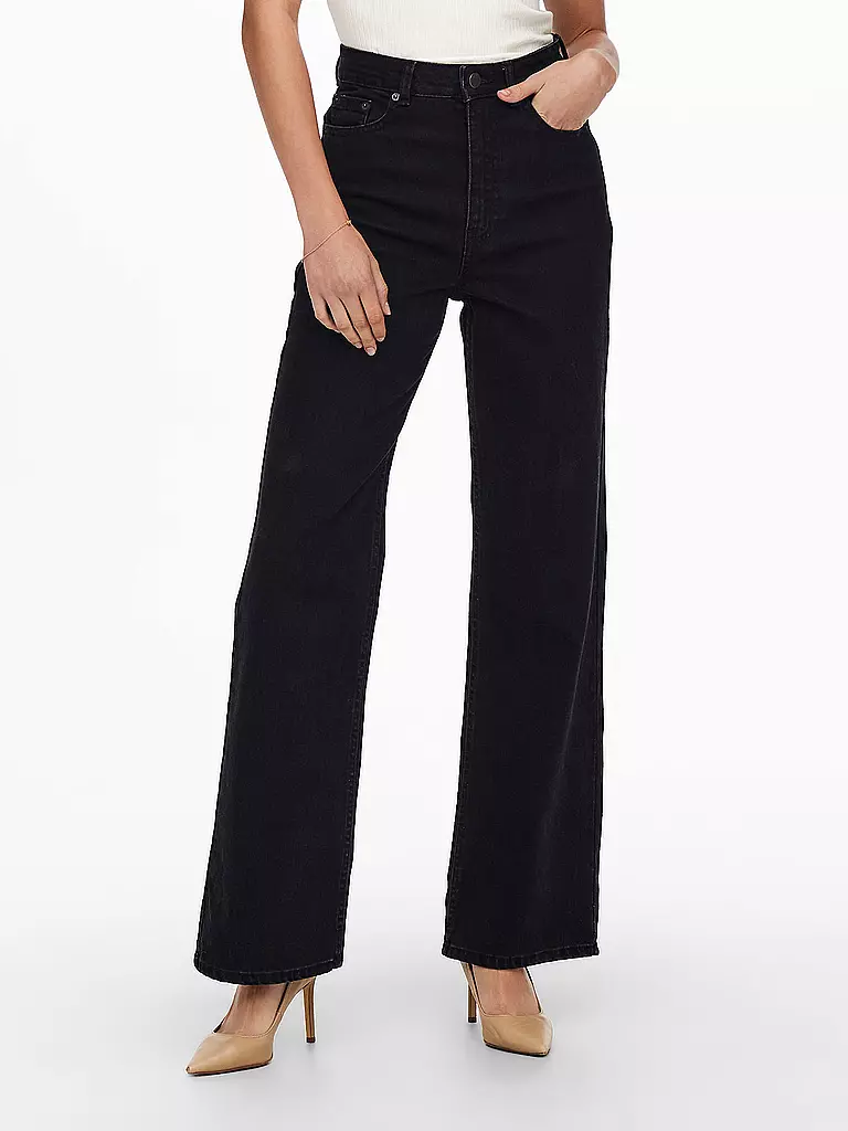 ONLY | Highwaist Jeans Wide Leg ONLCAMILLE  | Negro