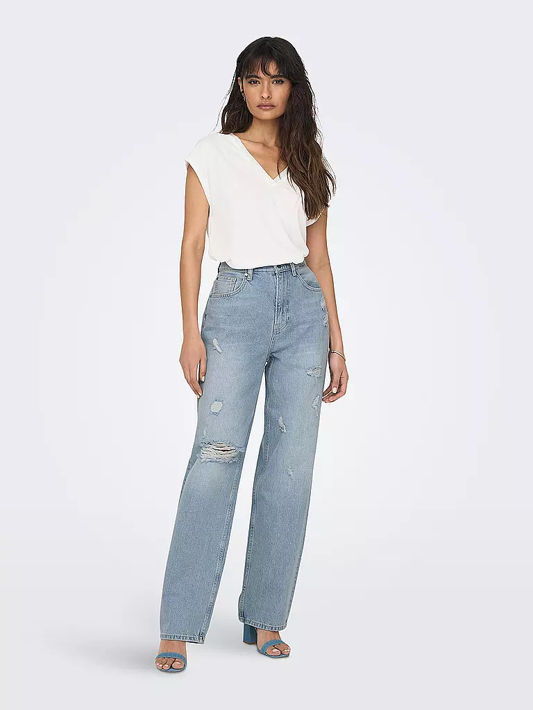 ONLY | Jeans wide leg ONLDEAN  | Azul claro