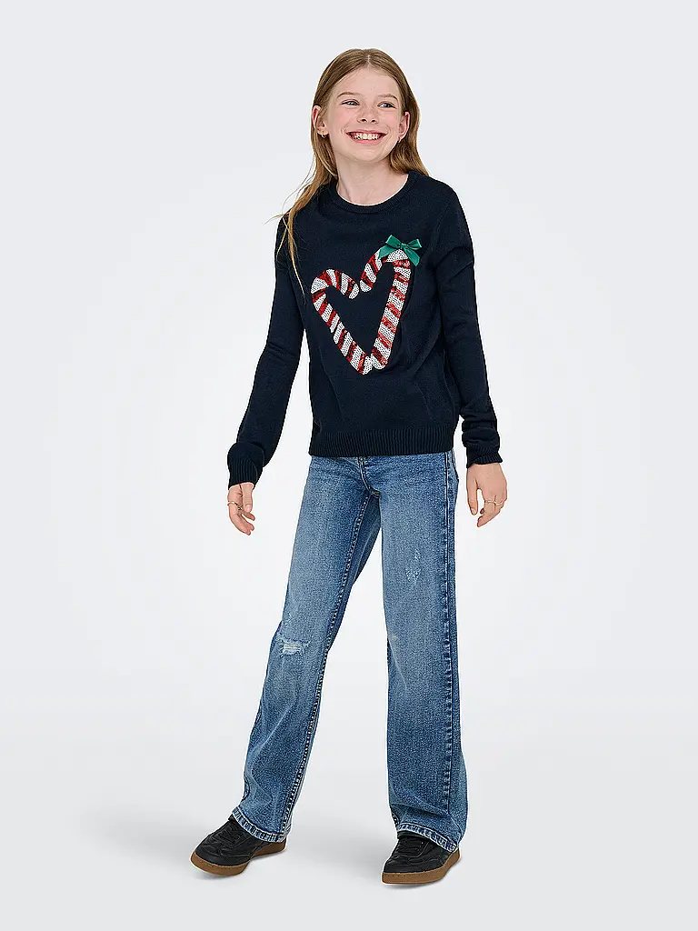 ONLY | Jersey de niña KOGXMAS | Azul oscuro