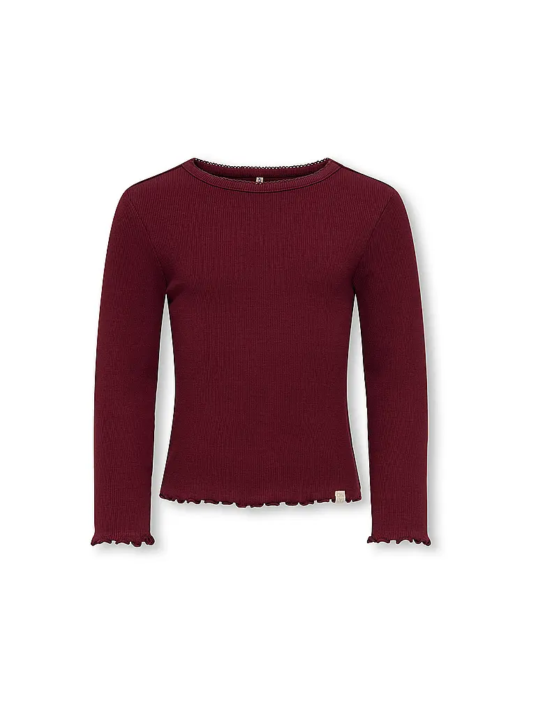 ONLY | Mädchen Langarmshirt KMGTRINNY | Rojo oscuro