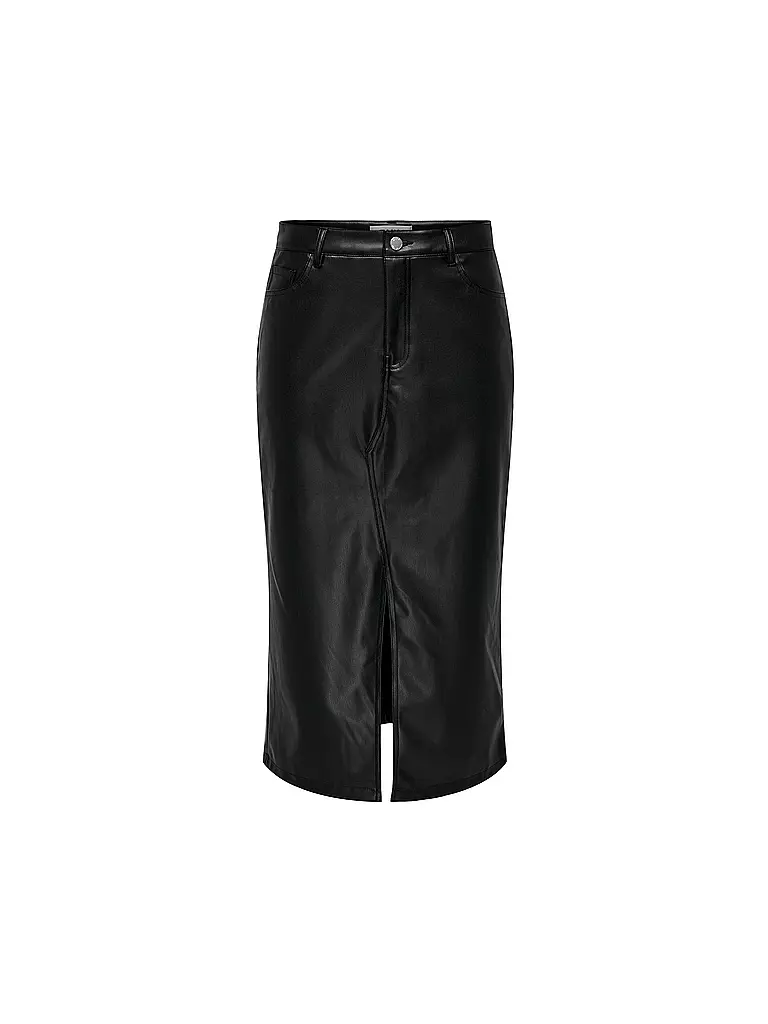 ONLY | Midirock in Lederoptik  | Negro