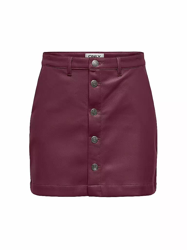 ONLY | Minifalda de efecto cuero ONLAMAZING | Rojo oscuro
