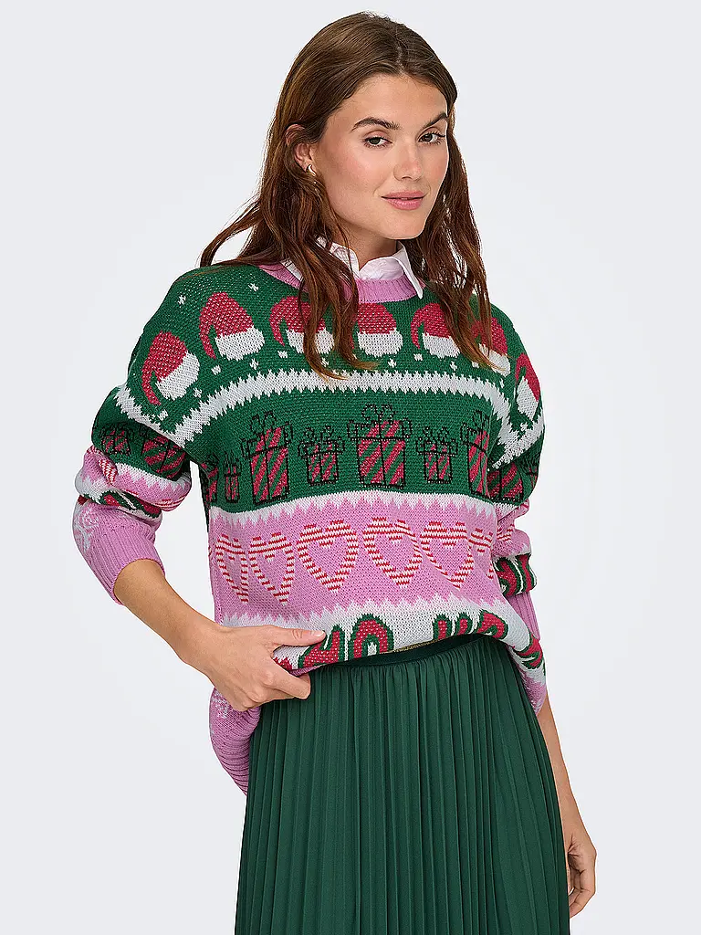 ONLY | Pullover ONLXMAS
Marke: ONLY
Farbe: bunt
Kategorien: Mode,Damen
Ärmellänge: Langarm
Ausschnitt: Rundhalsausschnitt
Material: Polyacryl / Acryl,Strick
Musterung: Allover
Passform (Oberbekleidung): Regular
Stil: Young Fashion |