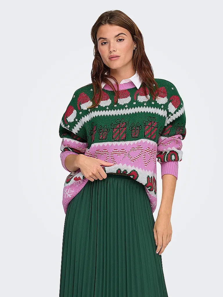 ONLY | Pullover ONLXMAS
Marke: ONLY
Farbe: bunt
Kategorien: Mode,Damen
Ärmellänge: Langarm
Ausschnitt: Rundhalsausschnitt
Material: Polyacryl / Acryl,Strick
Musterung: Allover
Passform (Oberbekleidung): Regular
Stil: Young Fashion |