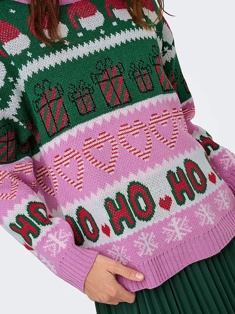 ONLY | Pullover ONLXMAS
Marke: ONLY
Farbe: bunt
Kategorien: Mode,Damen
Ärmellänge: Langarm
Ausschnitt: Rundhalsausschnitt
Material: Polyacryl / Acryl,Strick
Musterung: Allover
Passform (Oberbekleidung): Regular
Stil: Young Fashion |