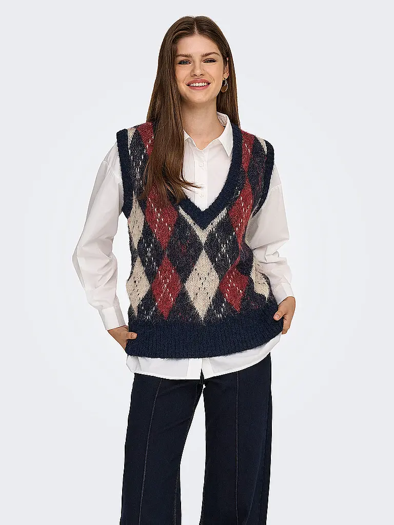 ONLY | Pullunder ONLNOEME
Marca: ONLY
Color: multicolor
Categorías: Moda,Mujer
Etiquetas: Consejo de moda
Largo de manga: sin mangas
Escote: Cuello en V
Material: Poliéster / Poliamida,Poliacrílico / Acrílico,Lana,Nylon
Diseño: Estampado integral
Corte (Pr |