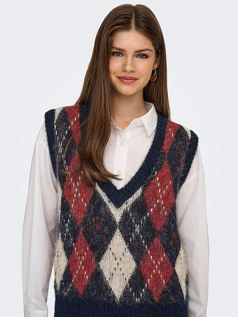 ONLY | Pullunder ONLNOEME
Marca: ONLY
Color: multicolor
Categorías: Moda,Mujer
Etiquetas: Consejo de moda
Largo de manga: sin mangas
Escote: Cuello en V
Material: Poliéster / Poliamida,Poliacrílico / Acrílico,Lana,Nylon
Diseño: Estampado integral
Corte (Pr |