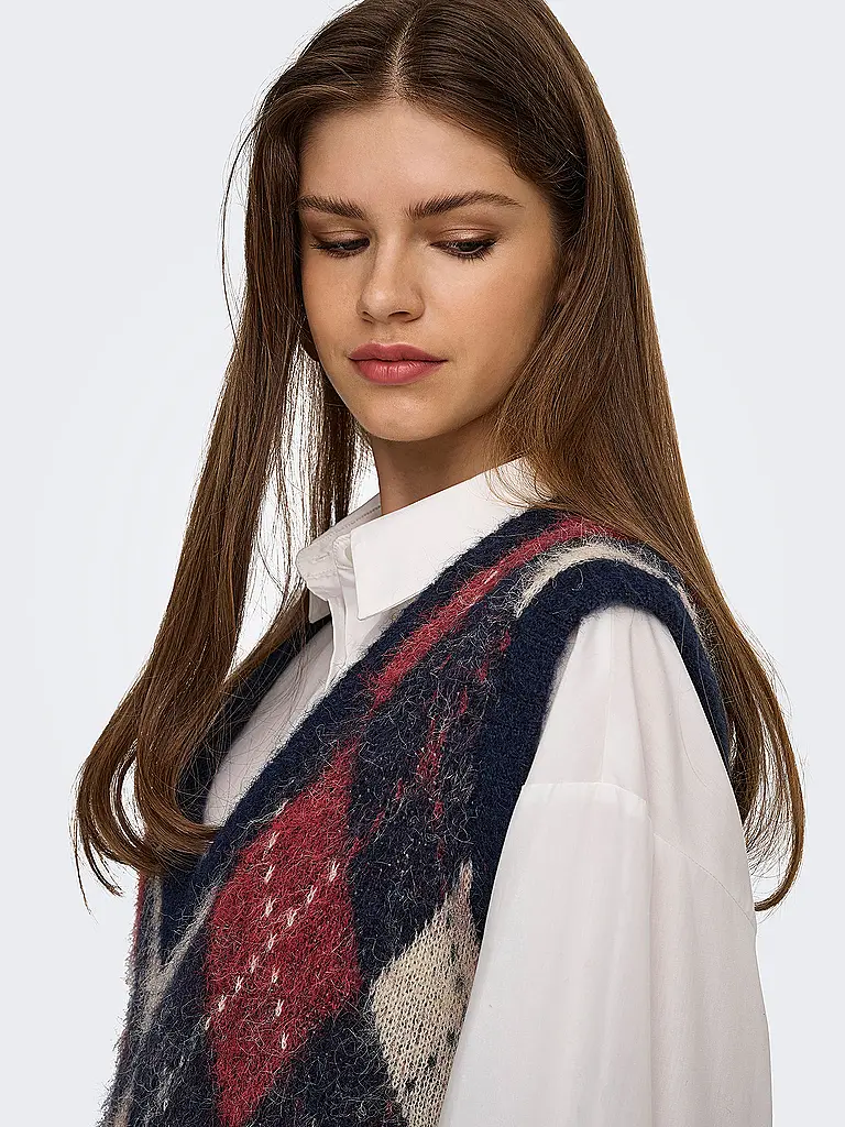 ONLY | Pullunder ONLNOEME
Marca: ONLY
Color: multicolor
Categorías: Moda,Mujer
Etiquetas: Consejo de moda
Largo de manga: sin mangas
Escote: Cuello en V
Material: Poliéster / Poliamida,Poliacrílico / Acrílico,Lana,Nylon
Diseño: Estampado integral
Corte (Pr |