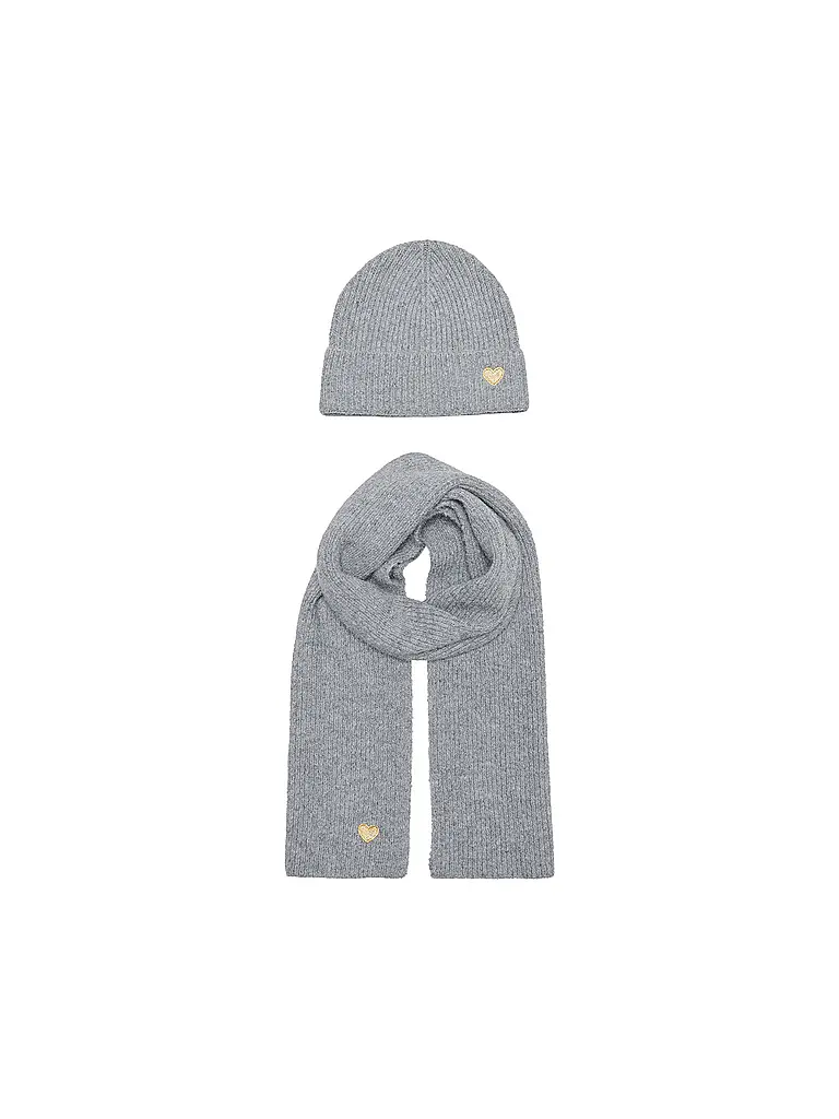 ONLY | Set infantil de 2 piezas gorro y bufanda KMGAVERY | Gris claro