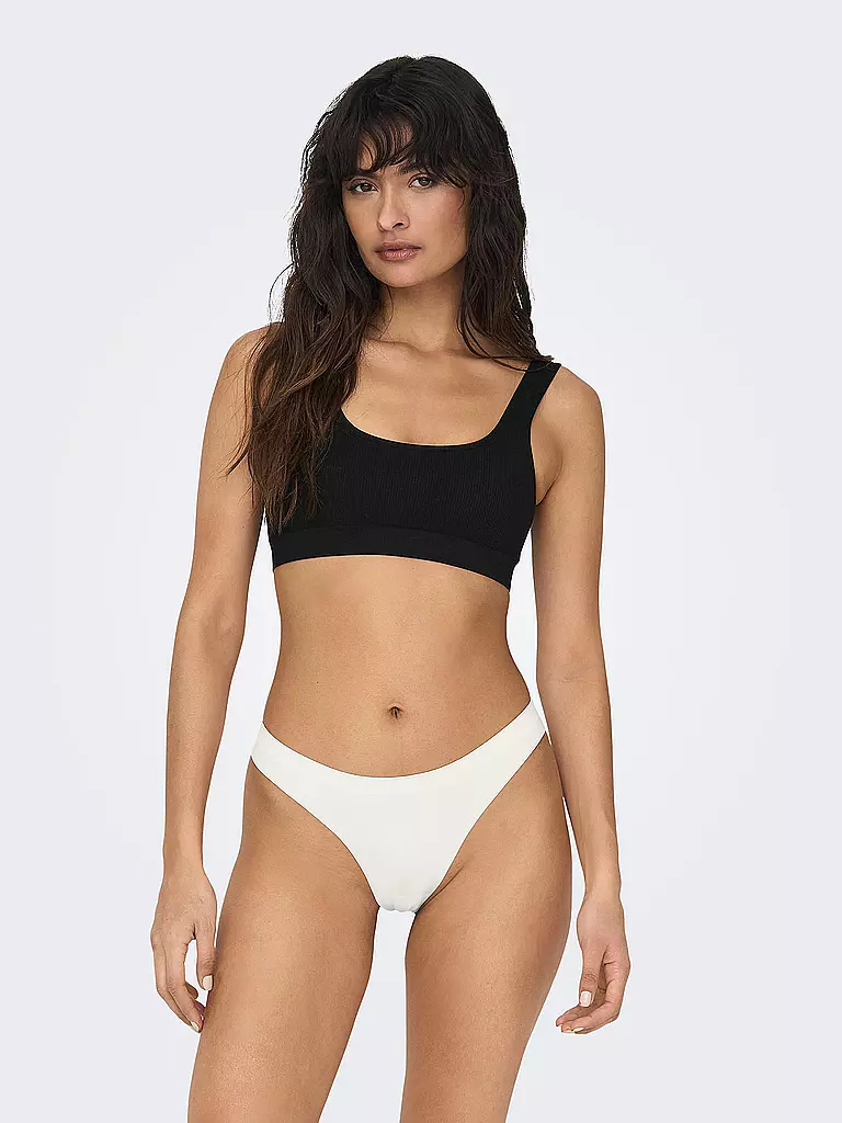 ONLY | Top Cropped Fit ONLVICKYRIB  | Negro