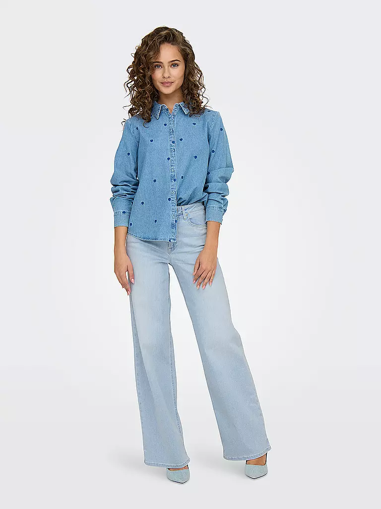 ONLY | Vaqueros de corte ancho ONLMADISON BLUSH | hellblau
