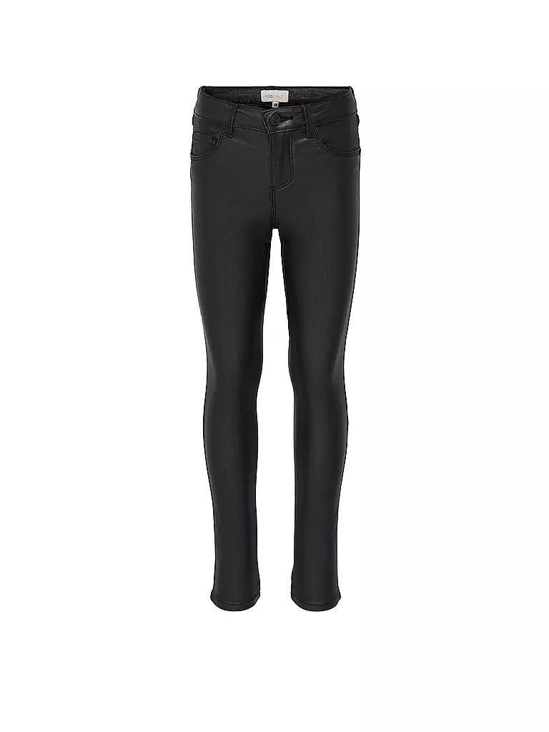 ONLY | Vaqueros de niña con aspecto de cuero y corte ajustado KONROYAL | Negro