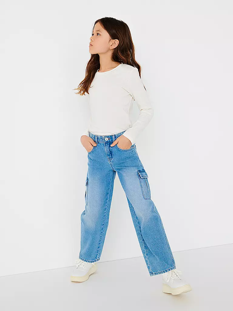 ONLY | Vaqueros de niña corte ancho KOGHARMONY | hellblau