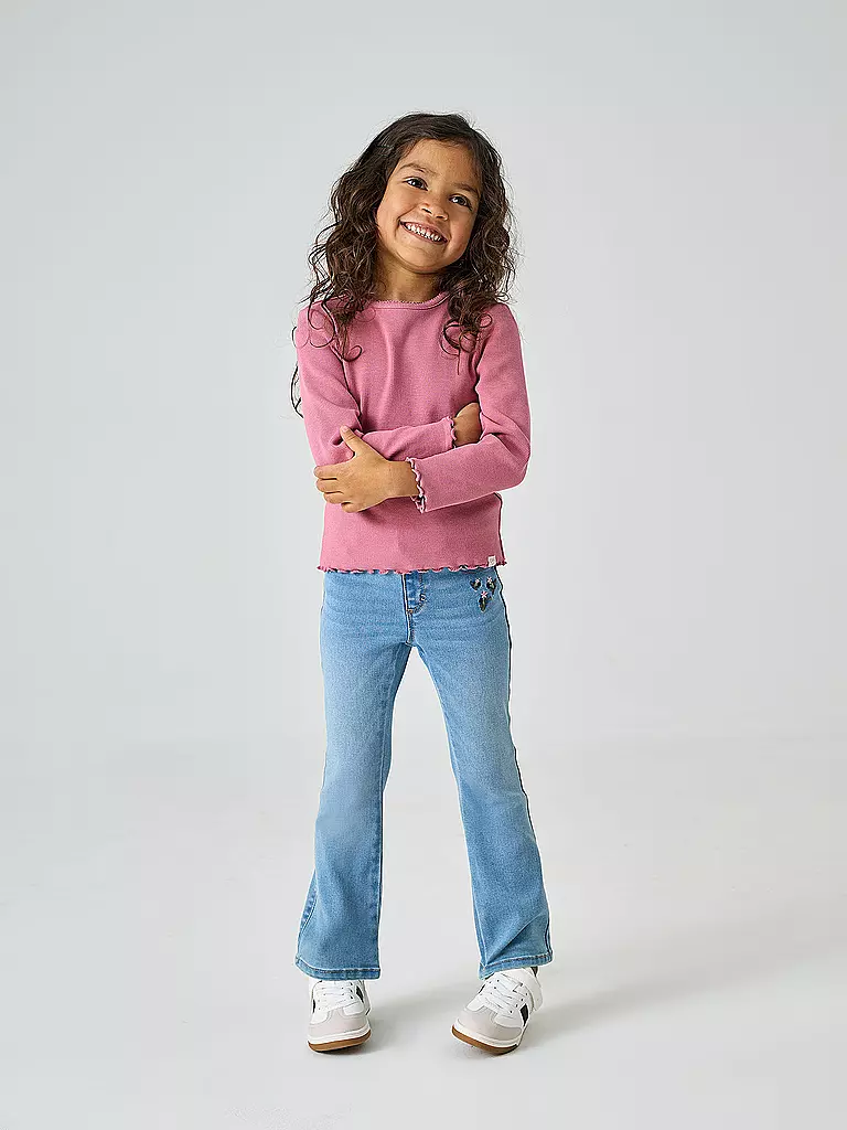 ONLY | Vaqueros de niña Wide Fit KMGROYAL FLARED FLOWER | Azul claro