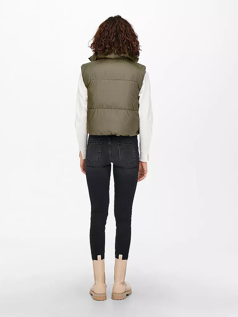 ONLY | Wendesteppgilet Cropped Fit ONLRICKY  | Oliva