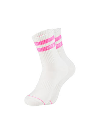OOLEY | Calcetines STREEDMOOD LIGH blanco rosa neón