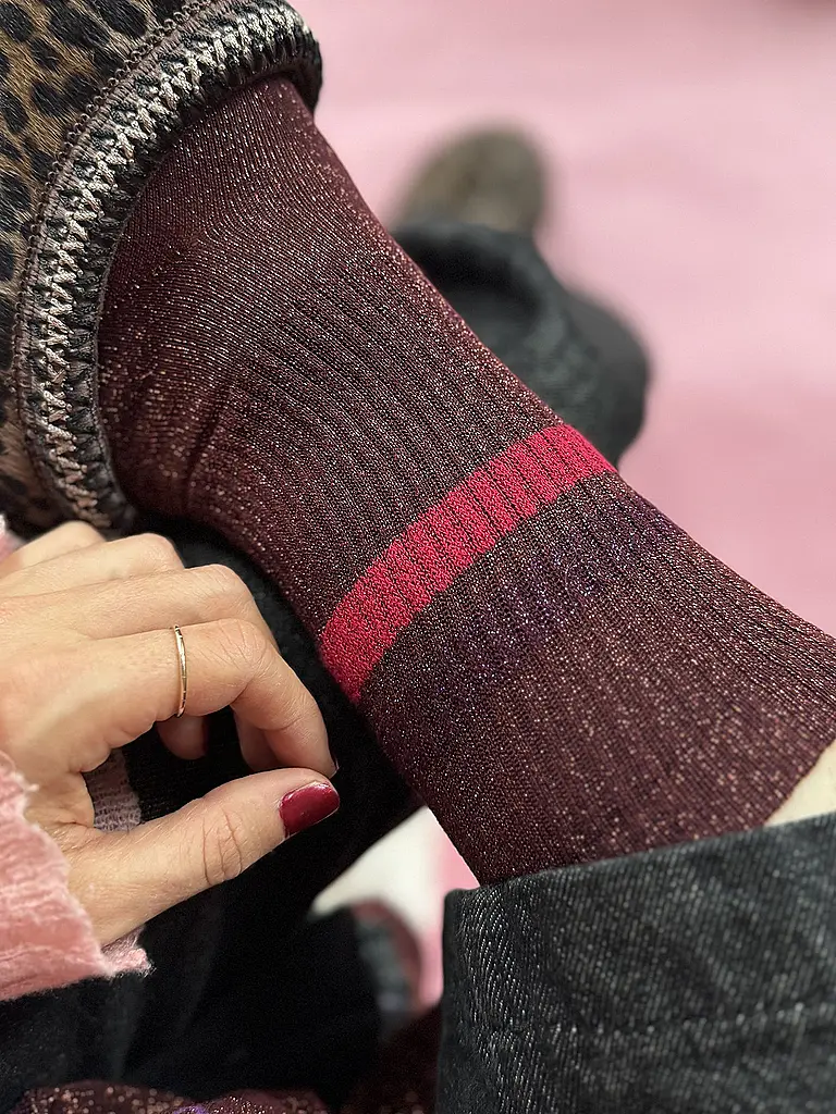 OOLEY | Calcetines ELECTRA LUNGO chilli red | Rojo