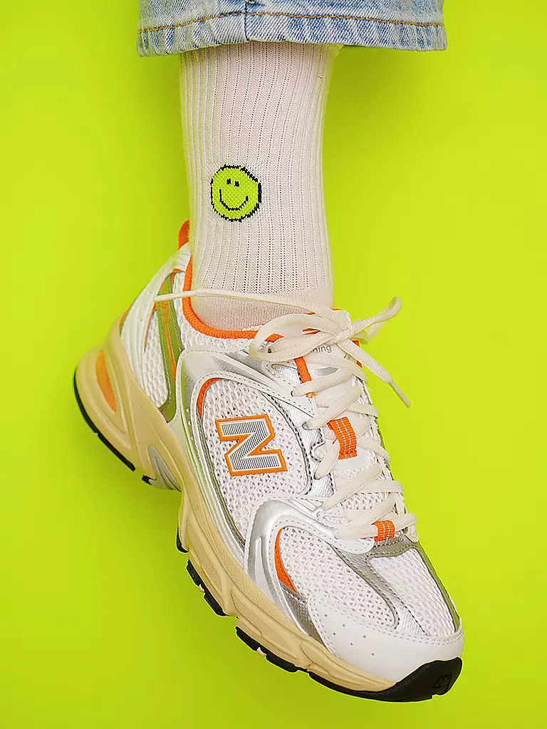 OOLEY | Calcetines ICON LEMON SMILE blanco | 