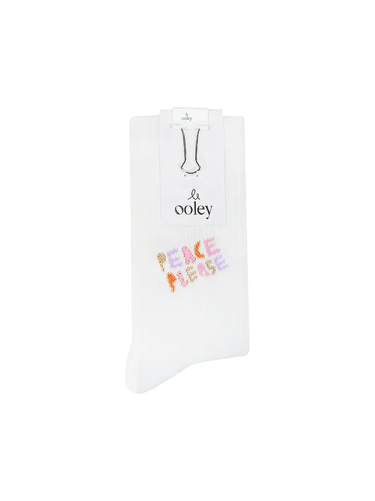 OOLEY | Calcetines ICON Peace Please blanco | Blanco