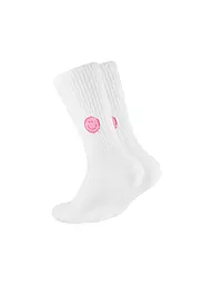 OOLEY | Calcetines ICON PINK SMILE blanco | Blanco