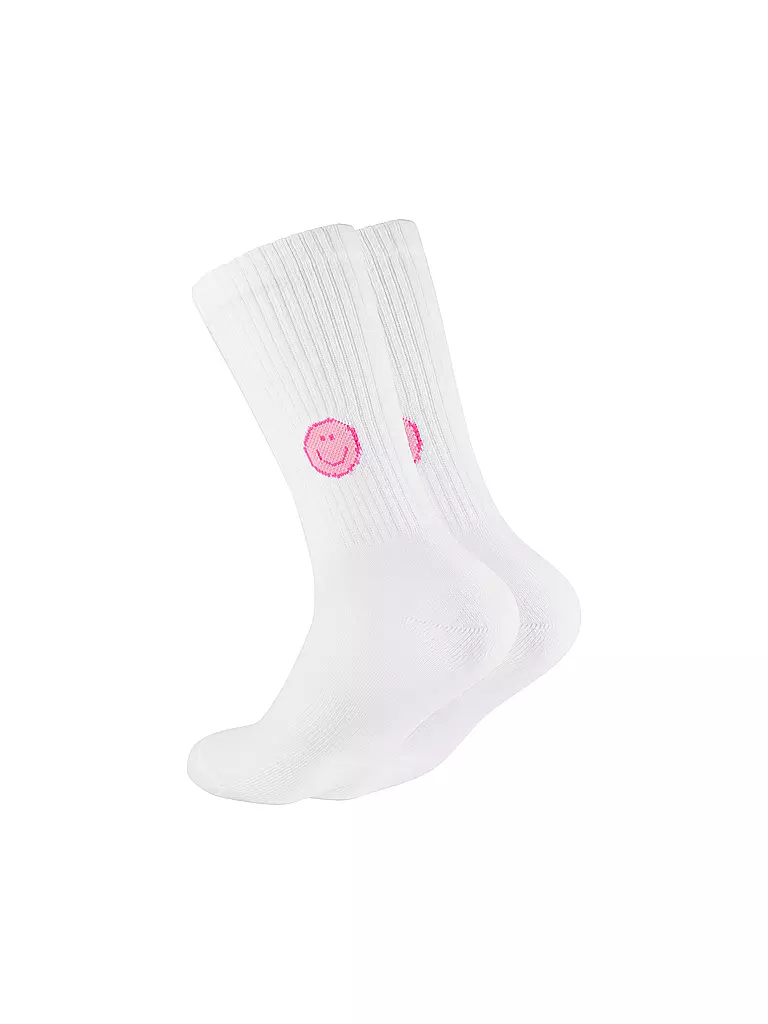 OOLEY | Calcetines ICON PINK SMILE blanco | Blanco