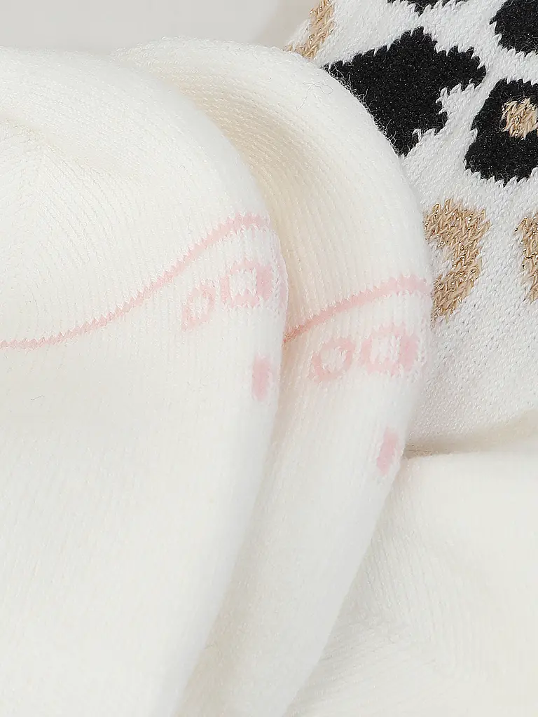 OOLEY | Calcetines LEO con estampado integral de rosas, blanco | Blanco