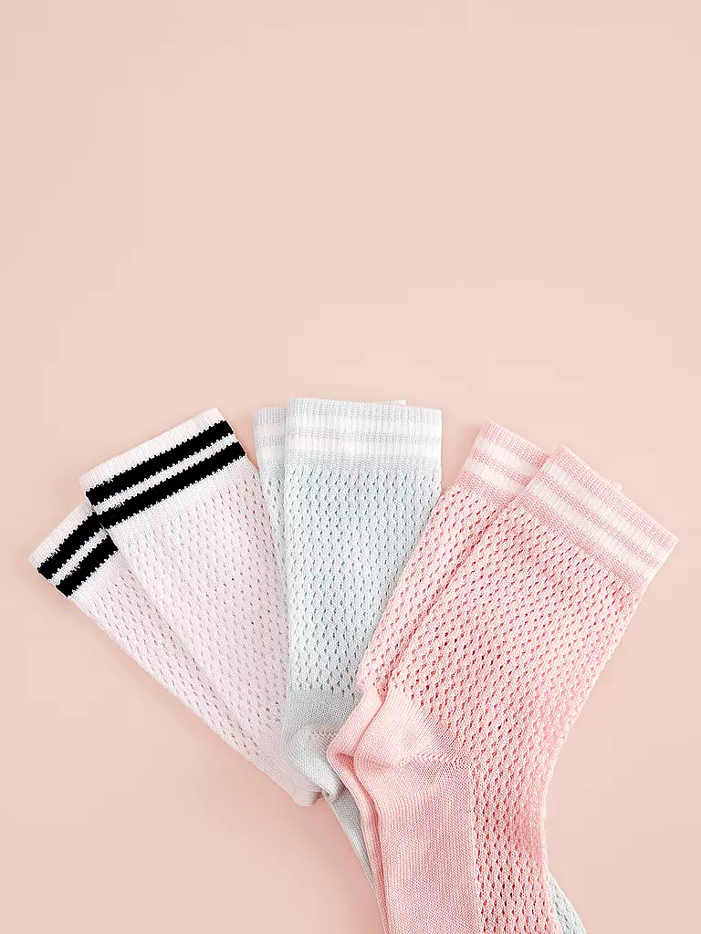 OOLEY | Calcetines NET rosa hielo | 
