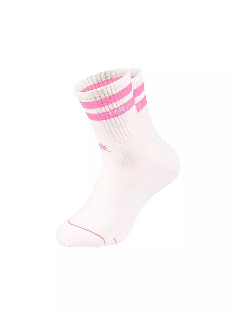 OOLEY | Calcetines STREETMOOD blanco / rosa neón | Blanco