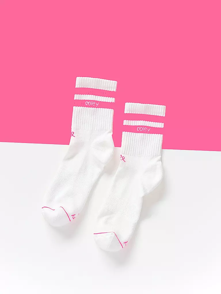 OOLEY | Calcetines STREETMOOD blanco / rosa neón | Blanco