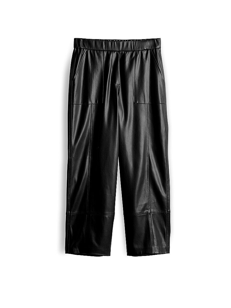 Opus Pants Pantalón efecto piel METTA CARGO negro