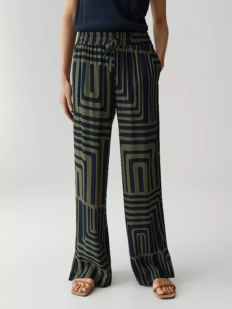 OPUS PANTS | Marlenehose MALOTTA ABSTRACT | Oliva