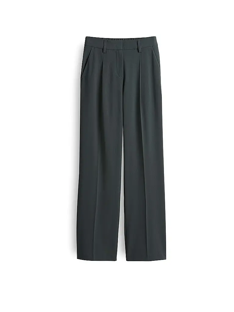 OPUS PANTS | Pantalón de corte acampanado MOIRA | Verde oscuro