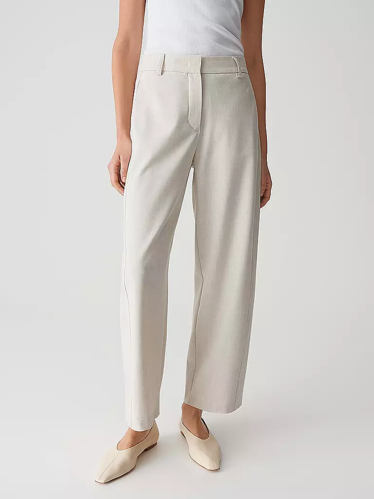 OPUS PANTS | Pantalón de vestir 7/8 METTE | Crema