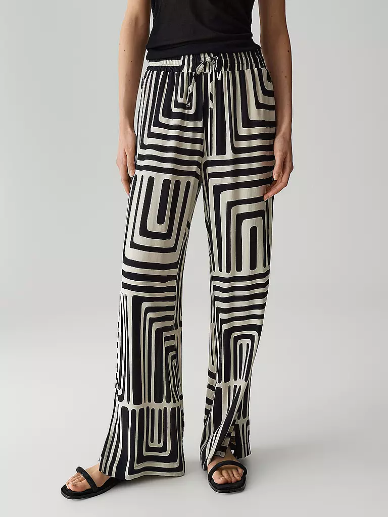 OPUS PANTS | Pantalones Marlene MALOTTA ABSTRACT | Beige