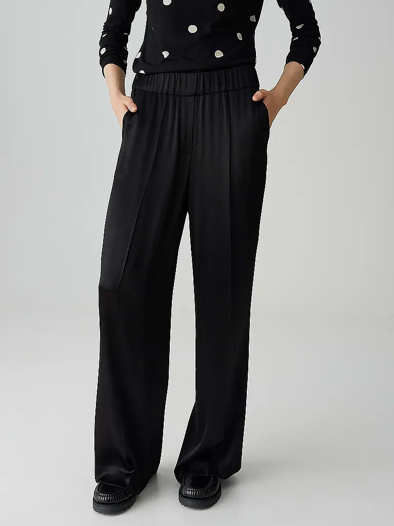 OPUS PANTS | Pantalones Marlene MUCIA SHINE | Negro