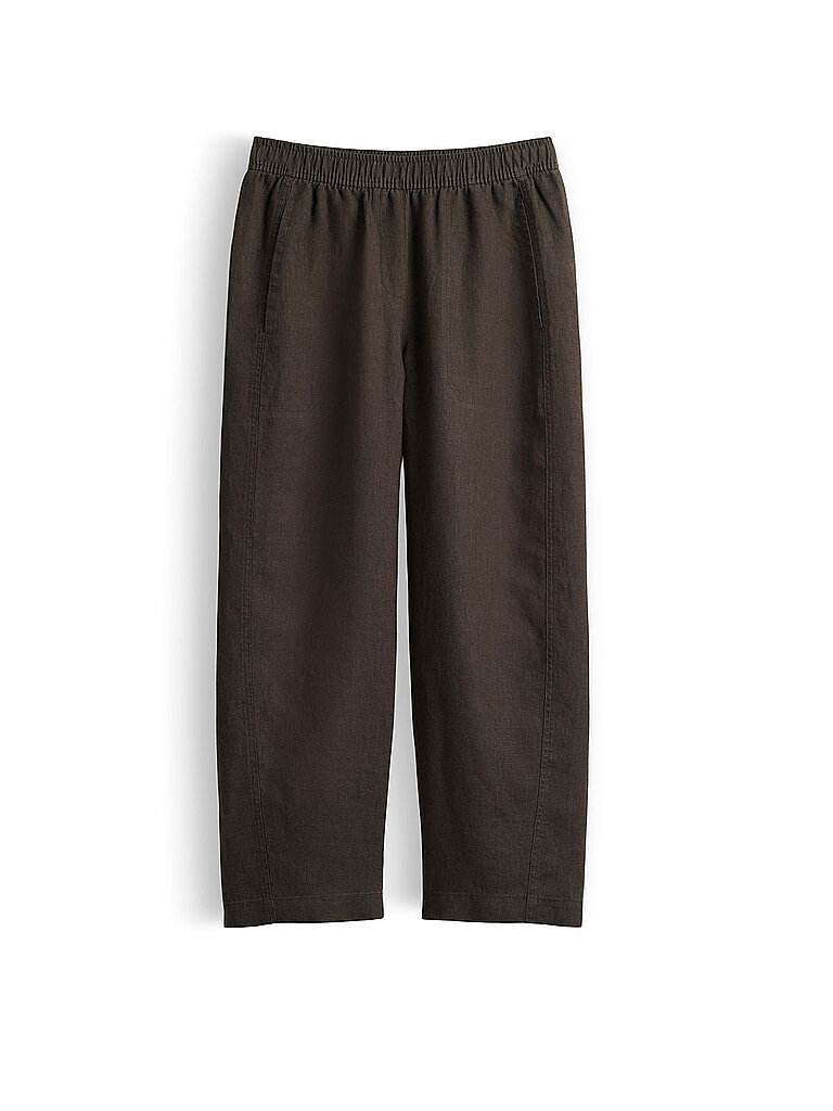 Pantalón de lino MYHA LINEN verde oscuro 36