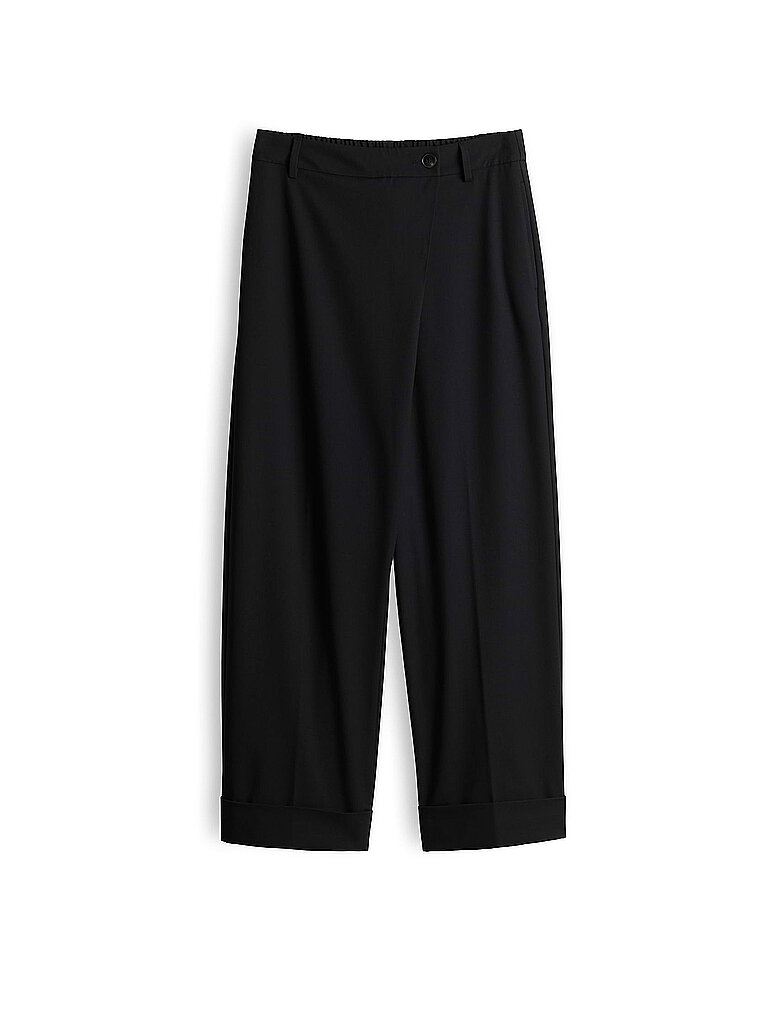 Opus Pantalón de negocios MOZY TURN-UP negro