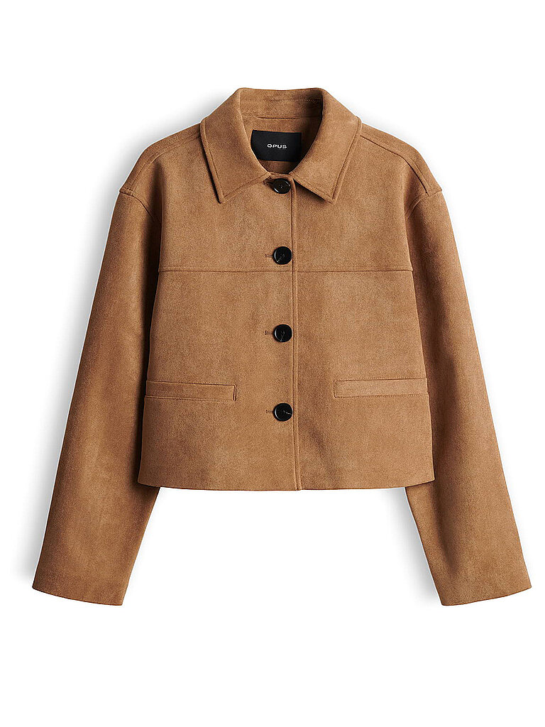 Chaqueta efecto piel HENSO marrón claro 42