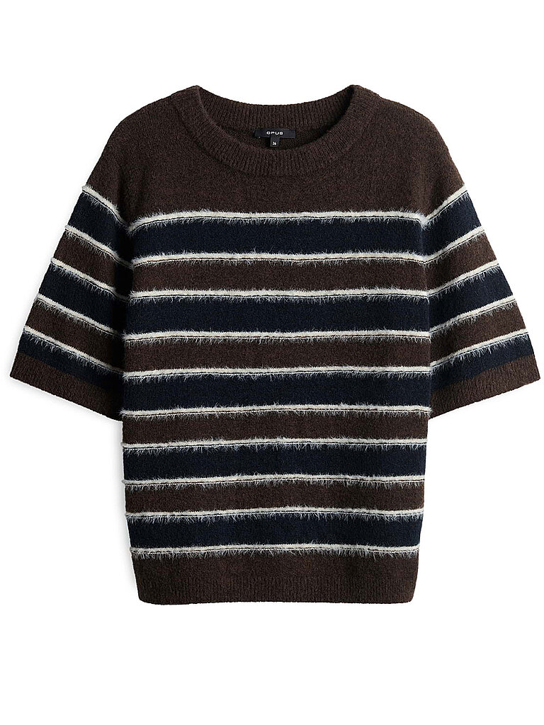 Opus Pullover PIMOTA STRIPE marrón