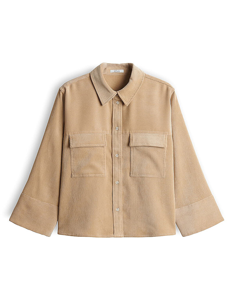 Opus Blusa camisera FERRELL marrón claro