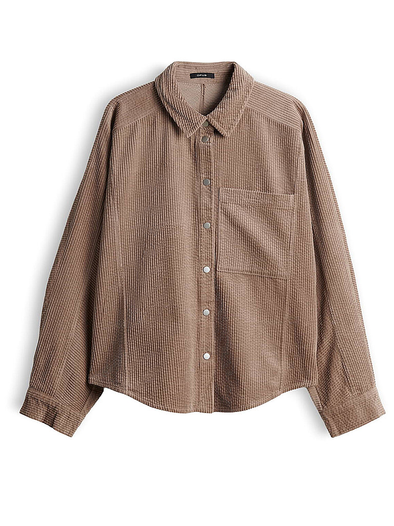 Opus Blusa camisera FRENCA marrón claro