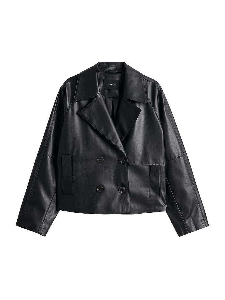 Opus Chaqueta efecto piel HALEDA negro