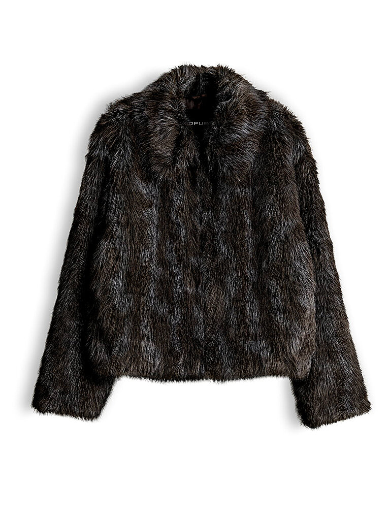 Opus Chaqueta efecto pelo HAJULA marrón
