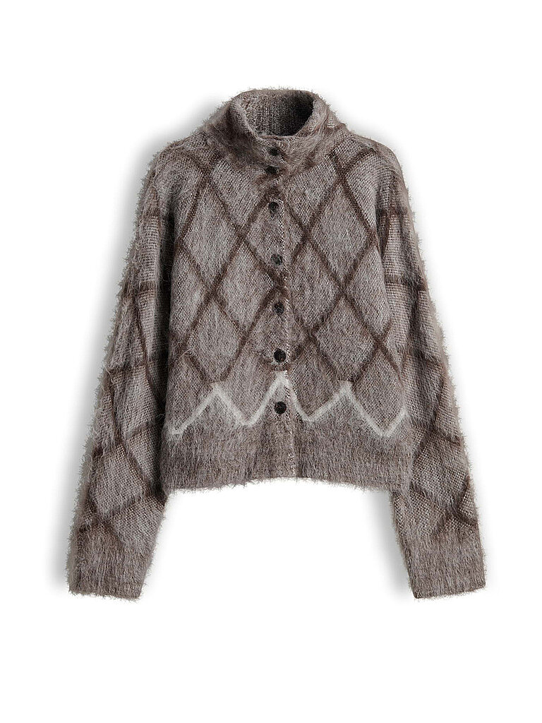 Opus Strickjacke DARGYLE gris