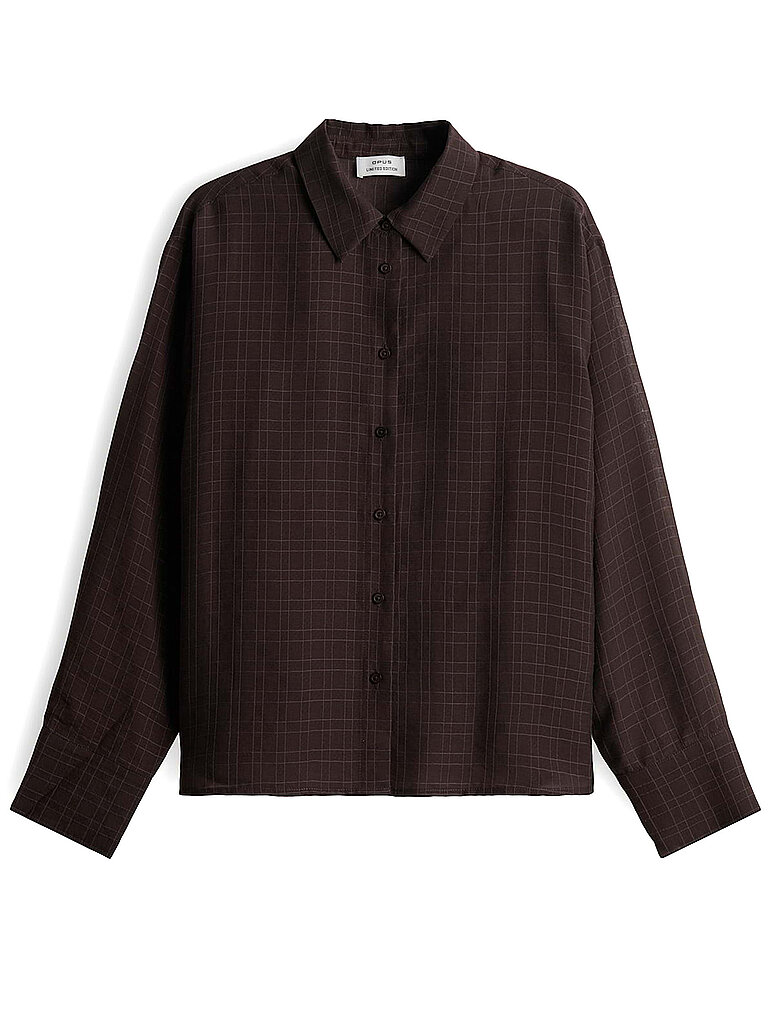 Opus Blusa camisera FARGYLE marrón