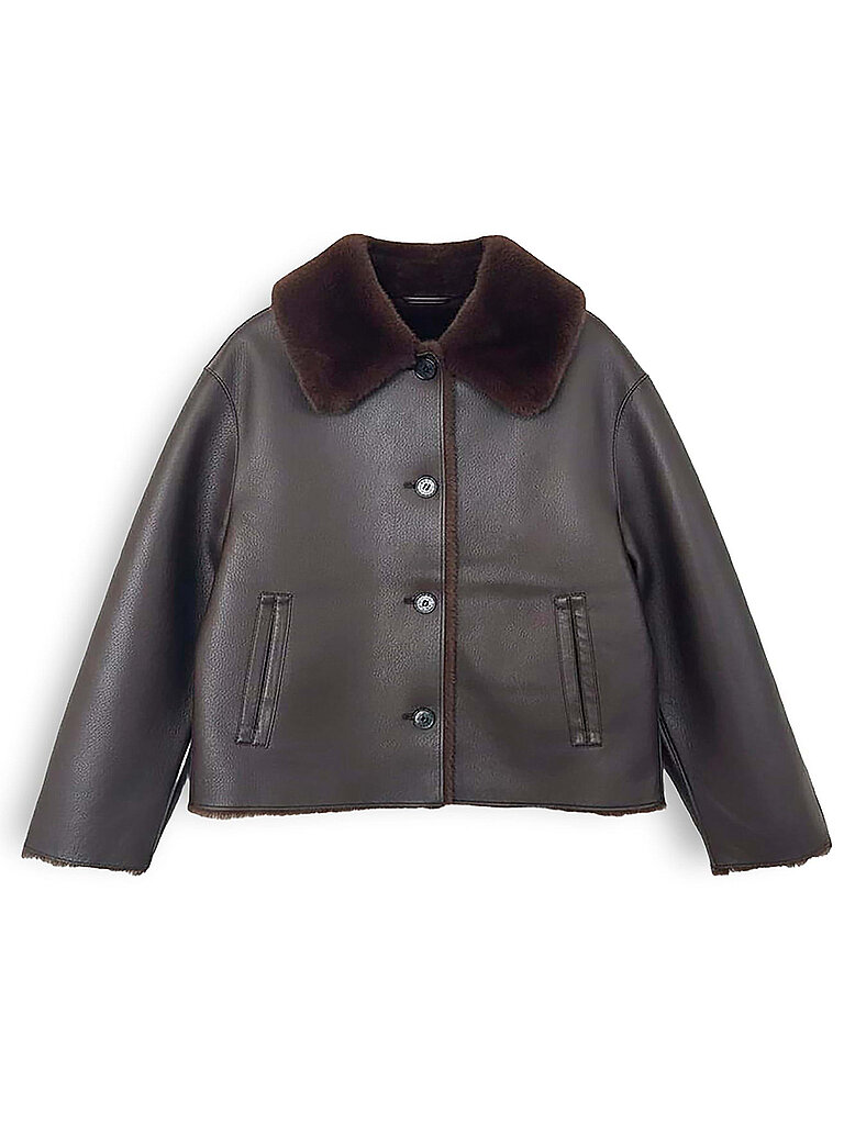 Opus Chaqueta efecto piel HAFELLDA marrón