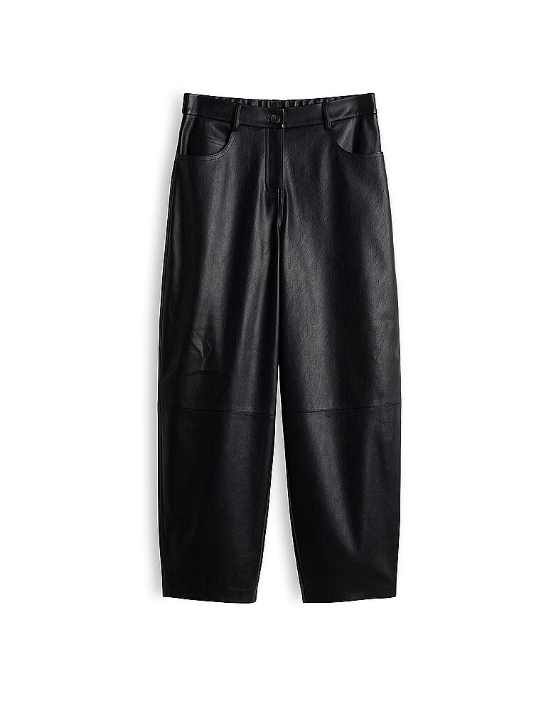Opus Pantalón efecto piel MAIGA EDIT negro