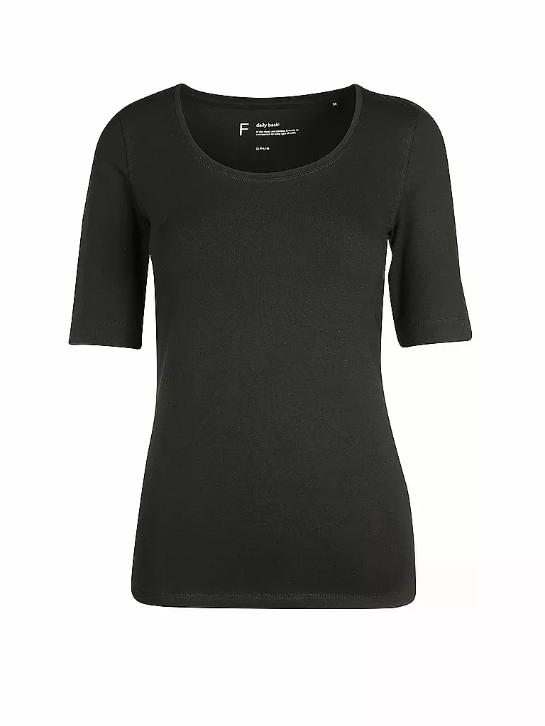 OPUS | Basic T-Shirt "Daily F" | Negro