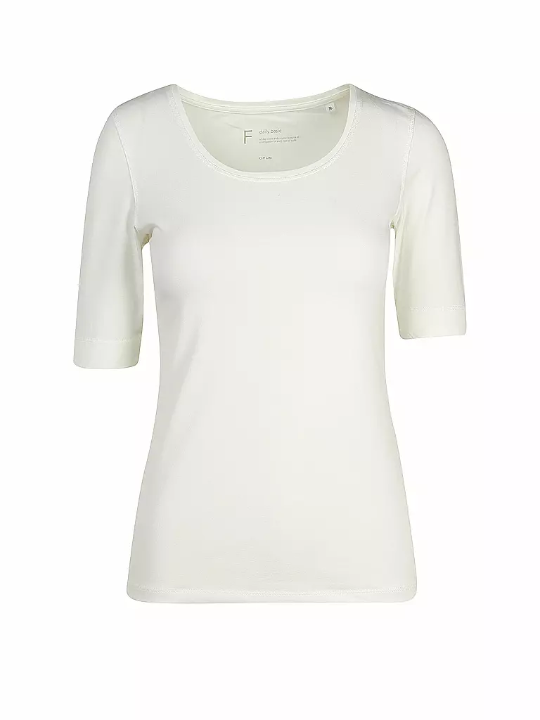 OPUS | Basic T-Shirt "Daily F" | Blanco