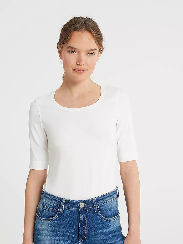 OPUS | Basic T-Shirt "Daily F" | Blanco
